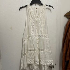 Free People White Sheer Top